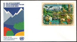 ONU UNITED NATIONS NEW YORK / GENEVA / VIENNA 1991 - FOR A BETTER ENVIRONMENT - 3 FDC - M - Protection De L'environnement & Climat