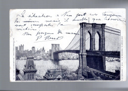 CPA - Etats-Unis - East River Bridge - View From Brooklyn - New York City - 1903 - Brooklyn