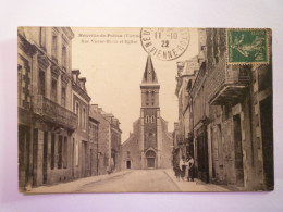 2024 - 61  NEUVILLE-en-POITOU  (Vienne)  :  Rue Victor HUGO Et Eglise   1922   XXX - Neuville En Poitou