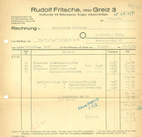 GREIZ DDR 1952 Rechnung " Rudolf Fritsche Reformwaren Drogen Imkerei-Artikel " - Drogerie & Parfümerie