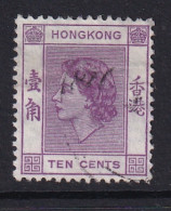 Hong Kong: 1954/62   QE II     SG179b      10c   Reddish Violet   Used - Oblitérés