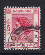 Hong Kong: 1954/62   QE II     SG182     25c   Scarlet   Used - Usati