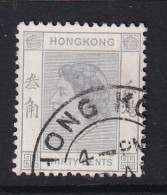 Hong Kong: 1954/62   QE II     SG183a     30c   Pale Grey   Used - Usados