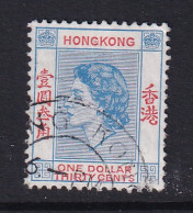 Hong Kong: 1954/62   QE II     SG188      $1.30    Blue & Red      Used - Usados