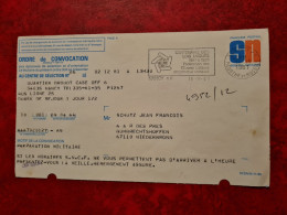 CARTE ORDRE DE CONVOCATION FLAMME NANCY RP CENTENAIRE DES LOIS LAIQUES 1981 SERVICE MILITAIRE - Andere & Zonder Classificatie