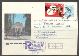 Bulgaria. Stamp Sc. 2972 On Registered Letter, Sent From Kazanluk To Sofia To The Newspaper “Rabotnichesko Delo” - Brieven En Documenten