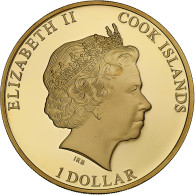 Îles Cook, Elizabeth II, Dollar, Pape Benoit XVI, 2013, BE, Brass Or - Isole Cook