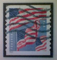 United States, Scott #5657, Used(o), 2022, Three Flags Definitive, (58¢), Red, White, And Dark And Light Blue - Oblitérés