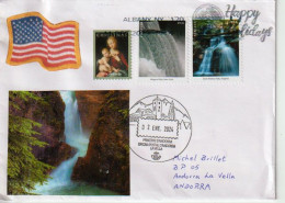 2023. Dark Hollow Falls (Shenandoah National Park) ,Virginia, Letter USA To Andorra (Principality) With Arrival Postmark - Covers & Documents