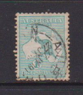 AUSTRALIA    1913    1/-  Blue  Green     Wmk  W2      USED - Usados