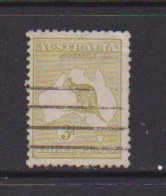 AUSTRALIA    1917    3d  Yellow  Olive    Die II     Wmk  W6      USED - Oblitérés
