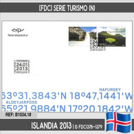 B1034.1# Islandia 2013 [FDC] Serie Turismo II (N) - FDC