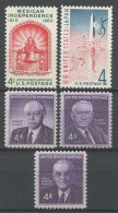 EU 1960 N° 692/696 ** Neufs MNH Superbes C 2.40 € Indépendance Obélisque Washington Fleurs Cerisier Taft Dulles George - Unused Stamps