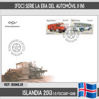 B0968.2# Islandia 2013 [FDC] Serie La Era Del Automóvil II (N) - FDC