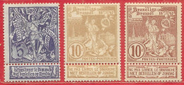 Belgique N°71 à/to 73 Saint-Michel 1896 * - 1894-1896 Exhibitions