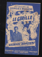 Partition "petit Format"  GEORGES BRASSENS  Le Gorille  1953 (M6217 /AC) - Other & Unclassified