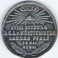 FRANC-MAÇONNERIE - 18° Sitzung Großloge Würtemberg - Landau I.O.O.F. - 1903 - Autres & Non Classés