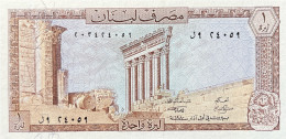 Lebanon 1 Livre, P-61c (1980) - UNC - Lebanon