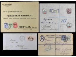 LEVANTE: CORREO INGLES. 1876-1910. Lot Of 4 Covers With Diverse Frankings. - Autres & Non Classés