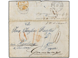 GUATEMALA. 1855 (May 15). Entire Letter Written From SAN JOSE (Guatemala, Port Of The Pacific Coast) Sent Unpaid To HOYE - Andere & Zonder Classificatie