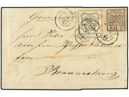 ITALIA ANTIGUOS ESTADOS: ESTADOS PONTIFICIOS. 1853 (Dec 16). Cover From ROME To BRAUNSCHWEIG (Germany) Bearing 1852 5b.  - Other & Unclassified