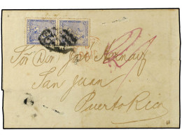 PUERTO RICO. 1872 (Nov 30). Cover, Side Flaps Removed, Mailed From London To San Juan (Puerto Rico) With Red London Cds  - Autres & Non Classés