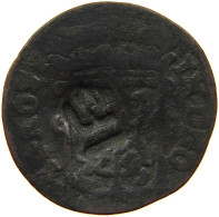 NETHERLANDS GELDERLAND DUIT 1665 COUNTERMARKED M #t027 0457 - Provincial Coinage