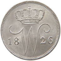 NETHERLANDS 25 CENTS 1826 WILLEM I. 1815-1840 #t022 0635 - 1815-1840: Willem I