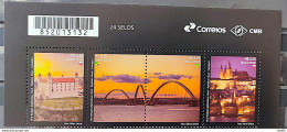 C 3902 Brazil Stamp Diplomatic Relations Czech Republic Slovakia Architecture Bridge 2020 Complete Series Bar Code - Neufs