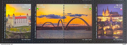 C 3902 Brazil Stamp Diplomatic Relations Czech Republic Slovakia Architecture Bridge 2020 Complete Series - Neufs