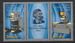 MiNr. 3252 - 3253 Deutschland Deutsche Demokratische Republik    1989, 16. Mai. 100 Jahre Carl-Zeiss-Stiftung, Jena. - 1981-1990