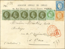 Etoile / N° 25 Bande De 5 + 38 + 53 + 60 Type 3 Avec Variété Grande Cassure Càd Rouge (2) AFFRANCHISSEMENT (2) / PARIS S - 1863-1870 Napoléon III. Laure