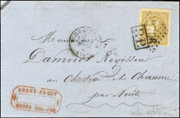 GC 2706 + P.P. Encadré / N° 43 Bistre Verdâtre Càd T 16 NUITS-COTE D'OR Sur Lettre Locale. 1871. - TB / SUP. - R. - 1870 Uitgave Van Bordeaux