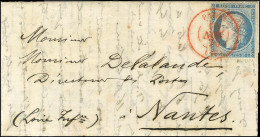 Càd Rouge PARIS (SC) 19 NOV. 70 / N° 37 Sur Lettre Pour Nantes. Au Verso, Càd D'arrivée 26 NOV. 70. L'ARCHIMEDE. - SUP.  - Guerre De 1870