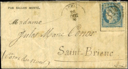 GC 3240 / N° 37 (def) Càd T 15 RUEIL (60) (RR) 26 DEC. 70 Sur Gazette Des Absents N° 19 Pour Saint Brieuc. Au Verso, Càd - Guerre De 1870