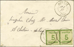 Cachet Provisoire AUMETZ + '' 10 7  71 '' / Alsace N° 4 Paire Sur Lettre Pour Château Salins. - TB / SUP. - R. - Brieven En Documenten