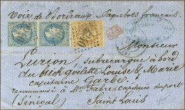 GC 2240 / N° 28 + 29 Paire Càd T 17 MARSEILLE (12) Sur Lettre Adressée à Bord Du Brick, Goelette Louise Et Marie à Saint - 1849-1876: Klassik