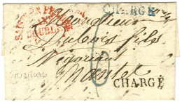 Lettre Avec Texte Daté De Muzillac Le 8 Octobre 1834 Pour Nantes. Au Recto, Griffe Noire Et Bleue CHARGE, Taxe 6 Et Marq - Civil Frank Covers