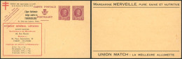 Entier Type Carte Postale Annonce N°6 "crédit Général Liégeois". Margarine Merveille, Tuberculose / Neuf - Tarjetas 1909-1934