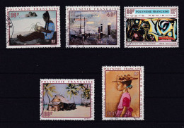 POLYNESIE 1970 PA N°40/44 OBLITERE TABLEAUX - Used Stamps