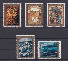 POLYNESIE 1973 PA N°77/81 OBLITERE TABLEAUX - Used Stamps