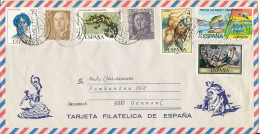 Spain Air Mail Cover Sent To Denmark 17-9-1979 With More Topic Stamps - Storia Postale