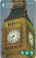 Finland - Turku (Magnetic) - D345A - Big Ben, Cn.7020, Exp.06.1999, 20Mk, 12.400ex, Used - Finnland