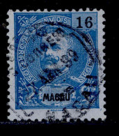 ! ! Macau - 1898 D. Carlos 16 A - Af. 87 - Used (cc 065) - Oblitérés