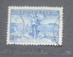 AUSTRALIA    1936    Opening  Of  Telephone  Cable    3d  Blue         USED - Oblitérés