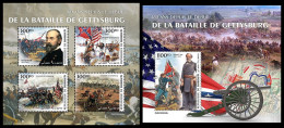 DJIBOUTI 2023 MNH 160 Years Battle Of Gettisburg M/S+S/S – IMPERFORATED – DHQ2401 - Us Independence