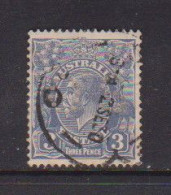 AUSTRALIA    1924    3d  Dull  Ultramarine   Punctured  O S  Small    USED - Usados