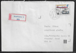 Czechoslovakia. Stamp Sc. 2594 On Registered Letter, Sent From Koprivnice  24.01.89 For “Tesla” Uhersky Brod. - Covers & Documents