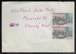 Czechoslovakia. Stamp Sc. 2029 On Letter, Sent 28.08.78 For “Tesla” Uhersky Brod - Lettres & Documents
