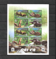 VIETNAM, 2016, WWF, ANIMALS, OTTER, S/S, MNH**, - Autres & Non Classés